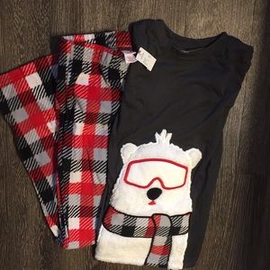 Boys Polar Bear Winter Pajamas, Large